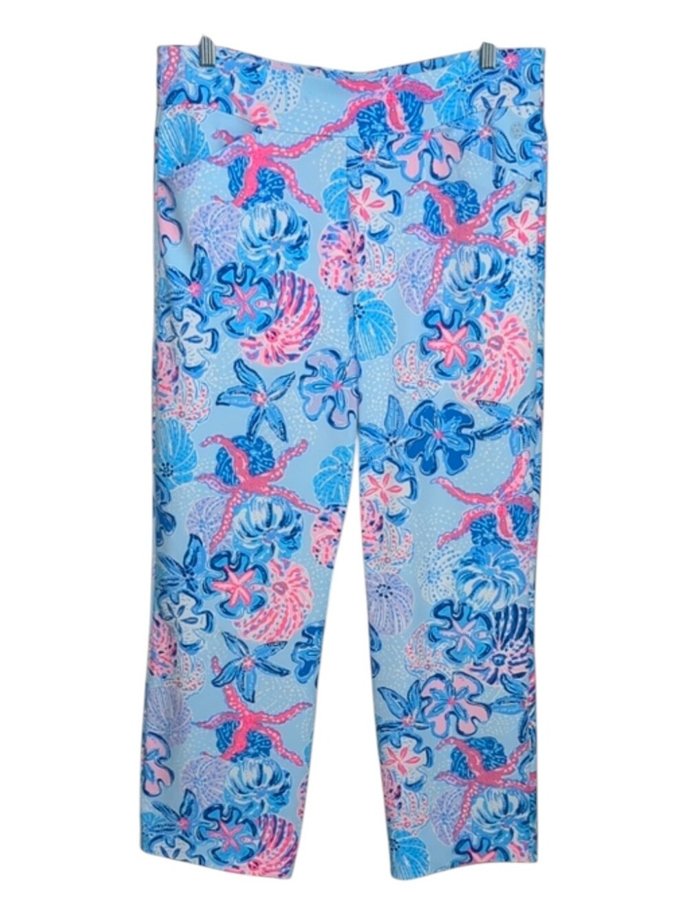 Lily Pulitzer Luxletic UPF 50+ Alston Crop Golf Floral Print Pull On Pants Sz 10